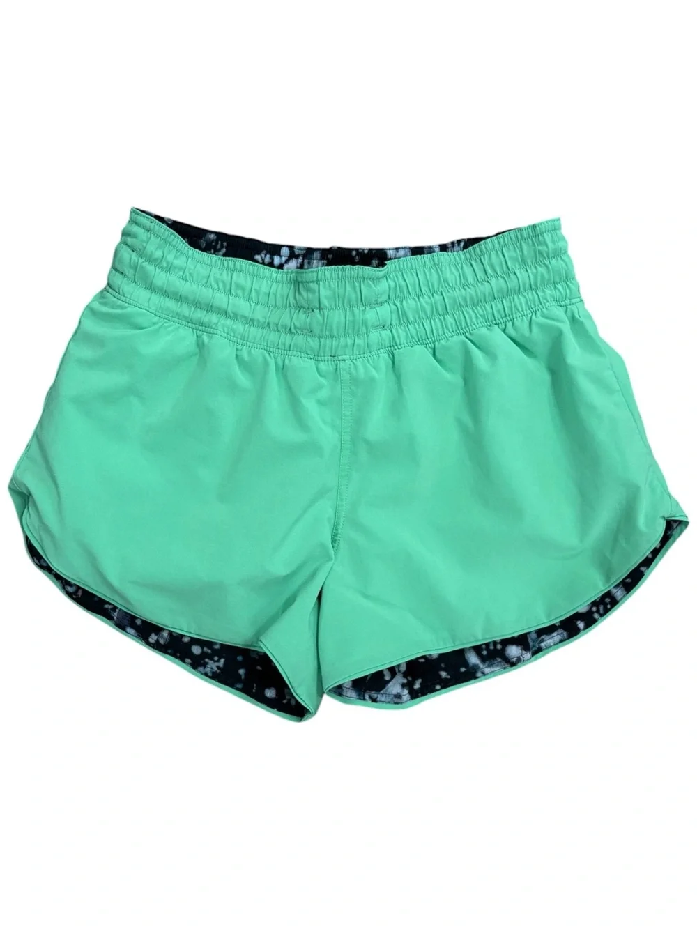 Lululemon Choose A Side Reversible Shorts 3” Pixel Haze Black Green Size 4